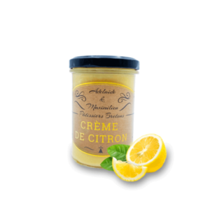 Image d'un pot de crème de citron traditionnel et artisanal.